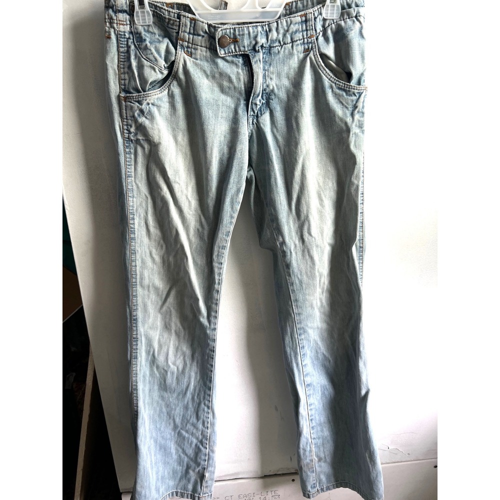 Wrangler Low Rise Cinch Back Straight Leg Jeans Light Wash Blue W29 L32 Vintage